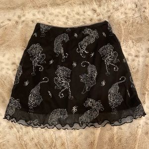 Tiger print skirt